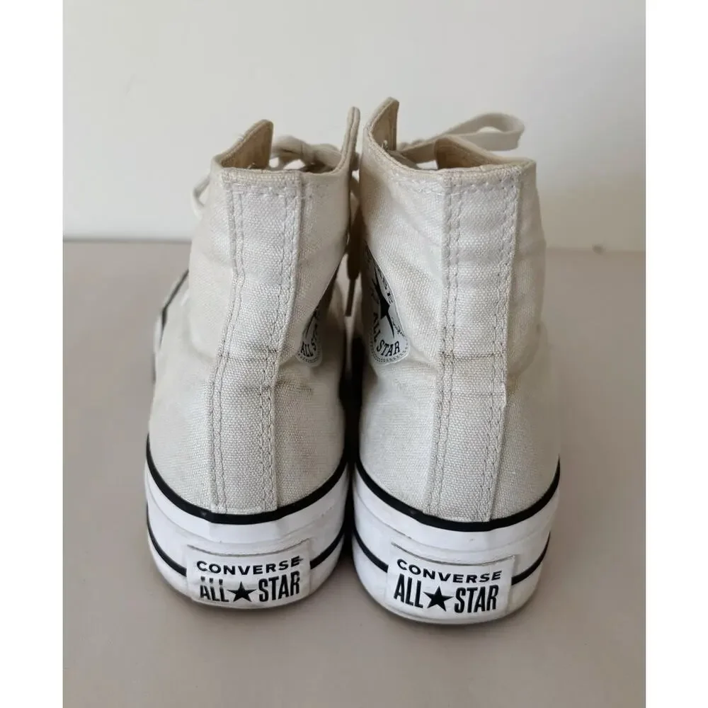 White Women's Converse Chuck Taylor High Top Platform Sneakers 6.5